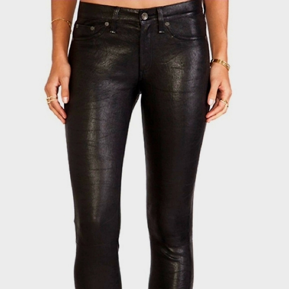 rag & bone Pants - rag & bone | Lamb Leather Skinny Pant
